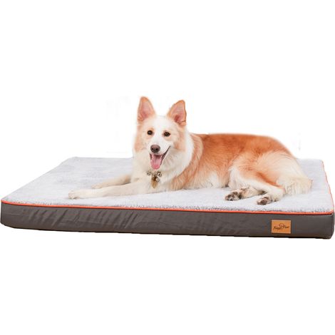 Orthopädische Hundekissen große Hunde - Flauschiges Hundebett waschbar aus Memory Foam, kuscheliges Hundehaus in Größe 135x100x12cm (1/5)