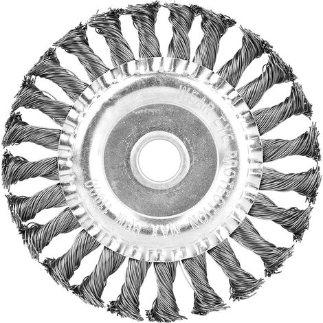 Brosse métallique à noeuds pour meuleuse d'angle, 11000 tr/min, nettoyage et polissage, fil d'acier, décapage rouille, préfiltre (1/5)