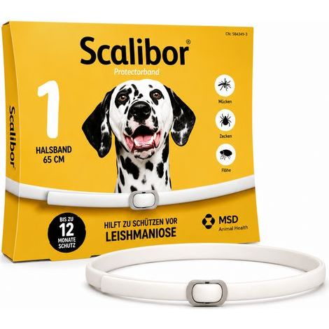 Collier anti-puces et anti-tiques pour chiens, 65 cm, protection 12 mois, collier antiparasitaire imperméable, ajustable pour chiens moyens et grands