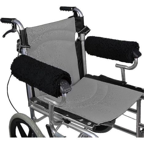 Armlehnenbezug für Rollstühle (Paar) – Kissen aus Memory-Schaum und Schaffell für Büro- und Reisestühle – Weiches Stützkissen für gepolsterte Armlehnen