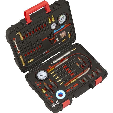Sealey VS567 Diesel/Petrol Master Compression & Leakage Test Kit 46pc (1/5)