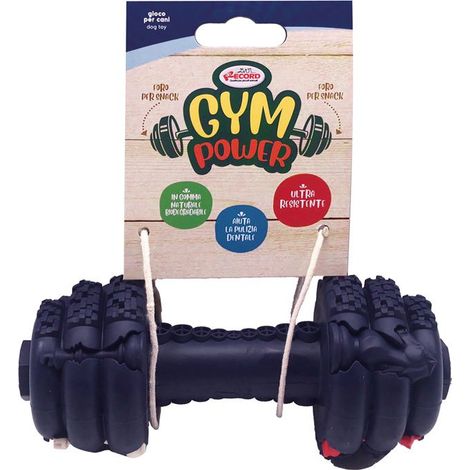 Le jouet en caoutchouc naturel biodégradable Gym Power encourage le nettoyage des dents des chiens