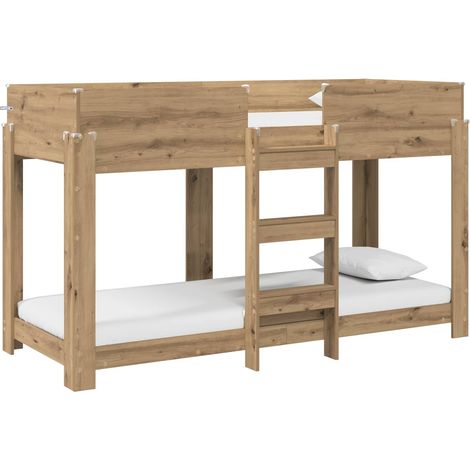 Maison Exclusive - Etagenbett für Kinder Artisan-Eiche 75 x 190 c