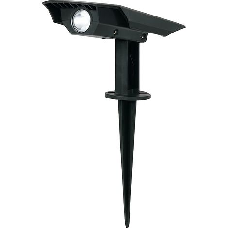Faretto LED con Pannello Solare da Giardino con Picchetto 3000K, 180 Lumen, IP65, Orientabile 90° – Luce Calda per Esterni, sensore crepuscolare (1/4)