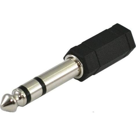 Adaptateur SSQ HA1 SS-1820 : prise jack stéréo 3,5 mm femelle - prise jack stéréo 6,3 mm mâle, noir