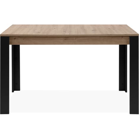 Ausziehbarer Tisch 4-6 Personen Eiche und Schwarz 150x80x75 TOLOSA (1/5)