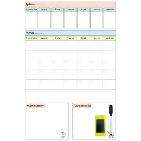 Agenda magnetica cancellabile a secco 60x40 cm