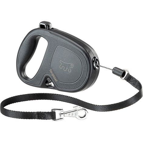 GUINZAGLIO PER CANE 'FLIPPY ONE CORD' tipo S / mt. 4,5 - fino a 12 kg / col.nero