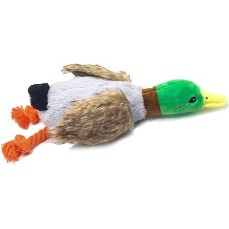 Jouet en Peluche Canard pour Chien Jouet Couineur Résistant avec Corde à Mâcher pour Chiot et Chiens de Petite et Moyenne Taille (1/5)