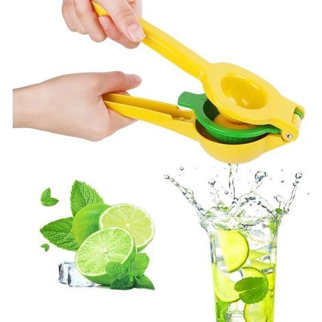 Presse agrume métallique 2-en-1 citron et lime-Presse-agrumes manuel pour citron orange, citron vert, agrumes, extraction sûre, plus rapide et efficace des fruits, extraction efficace du jus (1/5)