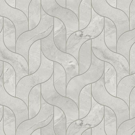 Mosaïque effet Marbre Gris Mist Vine 30,5x27,7x0,9 cm Brillant Montira - Mur intérieur (vendu par carton de 0,5064 m²) - RO'MA CARRELAGE (1/4)