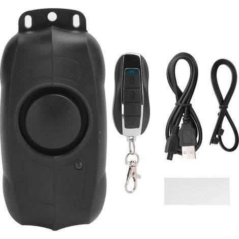 Alarme de Vélo 150 DB avec Télécommande, Capteur de Mouvement de Vibration sans Fil, Alarme de Moto étanche pour Vélo, Vélo électrique, Moto, Scooter, Chariot, Remorque, équipement (1/5)