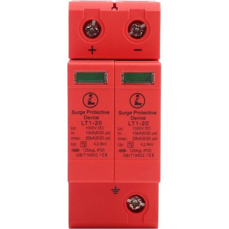 Dispositif de protection contre les surtensions domestiques, DC1000V 2P 10KA20KA (1/5)