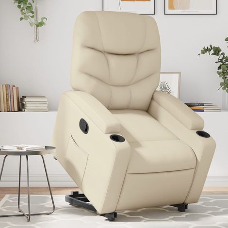 Relaxsessel mit Aufstehhilfe Creme Kunstleder (1/5)