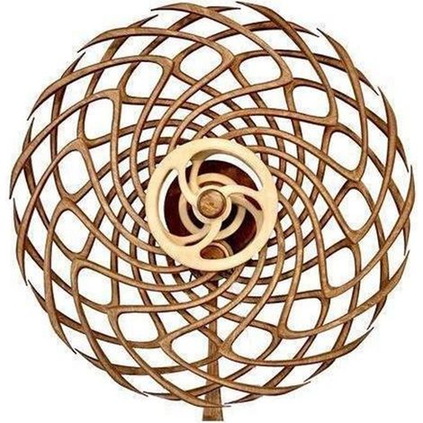 Sculpture murale cinétique en bois personnalisé, art rotatif décoratif pour décoration intérieure, pièce unique artisanale, cadeau original, design moderne, 3D, à monter soi-même (1/5)