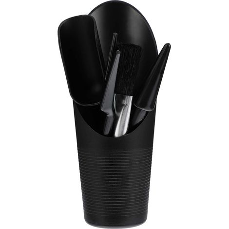 Kit D’Outils de Plantation pour Succulentes 5 Pcs Noir Plastique  Transplantation et Aération, pour Petits Jardins et Travail au Jardin, Adapté aux Pots et Jardinières (1/5)