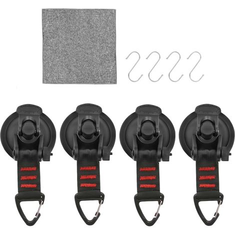 4 Pièces Ventouse Camping Car avec Sangle, Accessoire Camping pour Voiture (1/5)