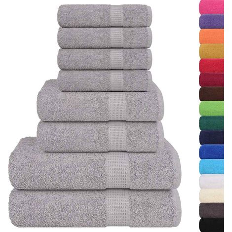Ensemble de serviettes FROGN 8 pcs gris 360 g/m² (1/5)
