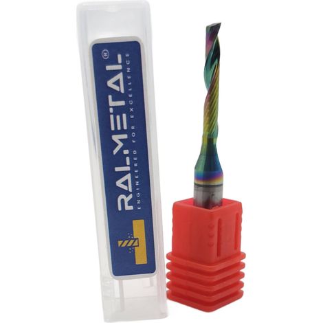 Fresca VHM de PVC 3.175 x 22 x 6D x 45 mm 55 HRC DLC azul (1/3)