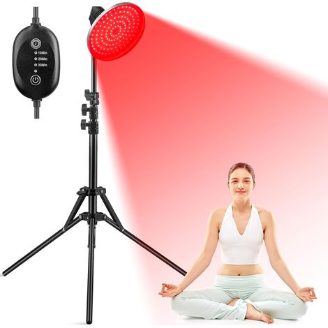 Lampe Infrarouge 660nm, 120 LED, minuterie, trépied 15-30 min, 2-5x/sem, réglable, 40-60cm, visage/corps/dos (1/5)