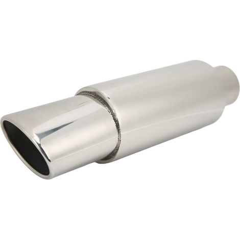 Silencieux de Voiture Universel, Tuyau de Silencieux D'échappement en Acier Inoxydable Ton Profond pour Automobiles Tuyau D'échappement Arrière de Voiture Silencieux Arrière (1/5)