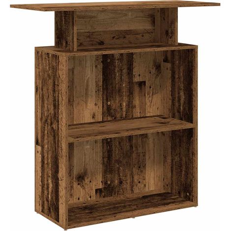 Maison Exclusive - Mostrador de recepción madera antigua 100x40x1