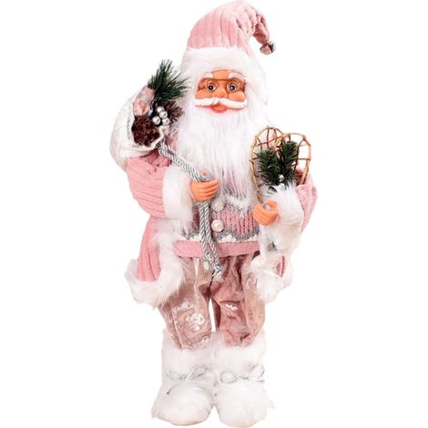 Poupée Père Noël - Figurine De Noël En Peluche Douce - Décoration De Bureau Et De Salle De Séjour - Lot De 1 (1/5)
