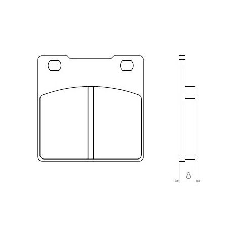 Pastillas de freno BRENTA KH063 (orgánicas) para Suzuki GS/GSX/GSF/GSXR/RF/SV - Traseras