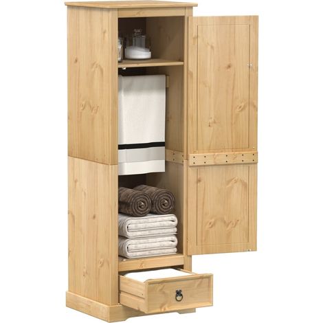 Kleiderschrank Corona 55x50x170 cm Massivholz Kiefer