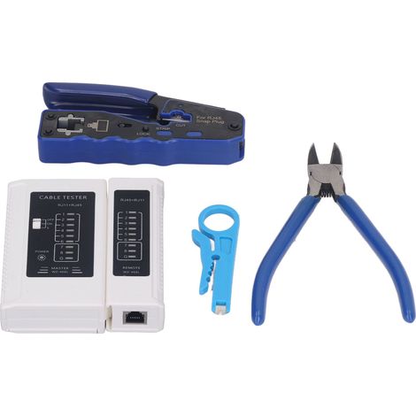 Kit de Pince à Servir RJ45 Passe-Fil Universel pour Connecteurs Modulaires 8P8C Cat5e Cat6 Cat6a - Outil de Sertissage Ethernet Multifonction (1/5)