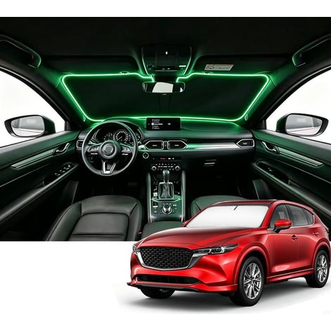 Windshield Sunshade for Mazda CX-5 2019-2026, Compatible Accessories, 4 Layers, Perfect Fit, Foldable, UV Protection, Keeps Your Car Cool (1/5)