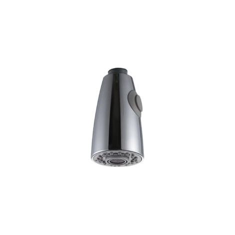 Handbrausekopf, Brausebecken, spritzwassergeschützt, poliertes Chrom für Bad und Küche (verchromt) - Crezuo