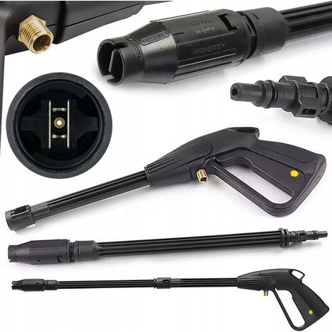 Pistola a Spruzzo di Ricambio compatibile con Idropulitrice Kärcher K2–K7 Bosch Lavor – Filettatura M14, Lancia 40 cm, Plastica Resistente