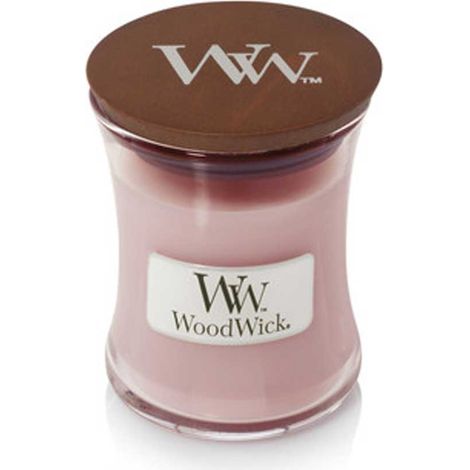 WOODWICK CANDELA CLESSIDRA PICCOLA MINI JAR ROSEWOOD PROFUMAZIONE CASA INTERNI