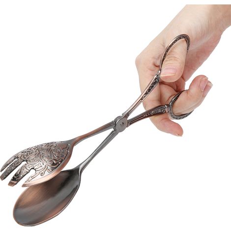 Pince multifonction en alliage de zinc antidérapante pour cuisine, cuisson, pâtisserie, pain et aliments (cuivré) (1/5)