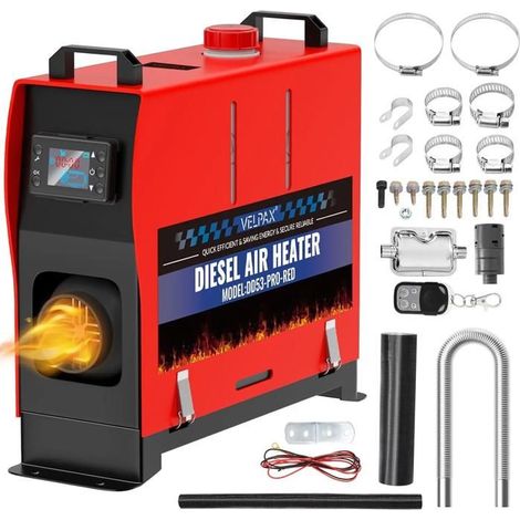 Chauffeur Diesel 8KW 110VChauffeur à air Diesel Portable, avec Télécommande Grand écran LCD