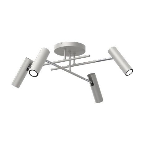 Plafonnier Axion Luminex gris clair 4 spots GU10 8W