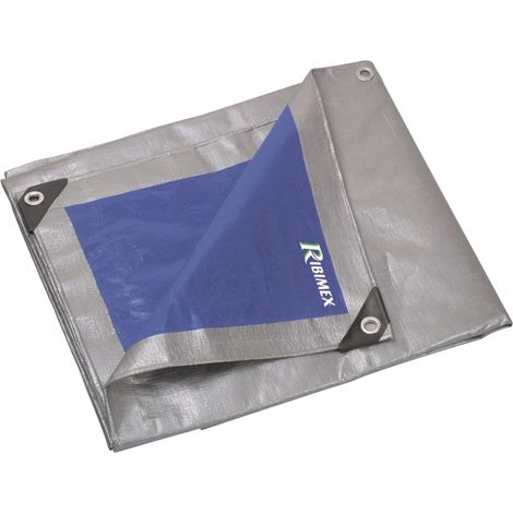 Ribitech – Bâche de protection ultra-lourde 250 gr/m² 2x3m – Imperméable anti-UV pour chantiers et intempéries – Coins renforcés et œillets – PRB25002X03 - PRO 250 GR