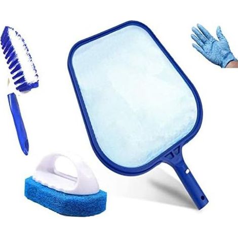 Reinigungsset für Spas, Poolskimmer mit Paddelbürste, Scheuerschwamm und Handschuhe für Gartenteiche, Spas, Springbrunnen und Aquarien - (1/5)