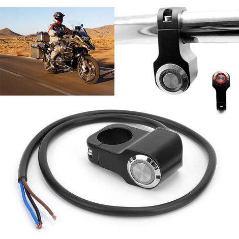 Motorrad-Lenkerumbauschalter für 22-mm-Lenker (mit Verriegelungsmechanismus) mit roter Leuchte (1/5)