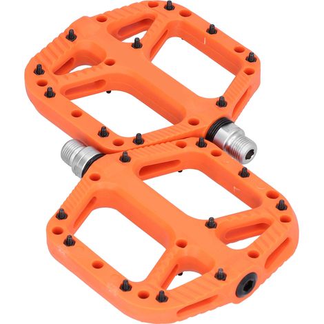 Fahrradpedale aus verstärktem Nylon, breiter, komfortabler Hochgeschwindigkeits-Lager, Fahrradzubehör, Orange (1/5)