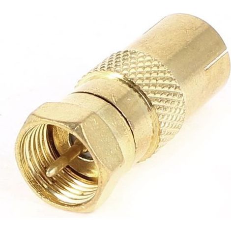Sourcingmap F mâle vers femelle pour TV PaL 9,5 mm Répartiteur Coaxial RF pour antenne FM Adaptateur (1/4)