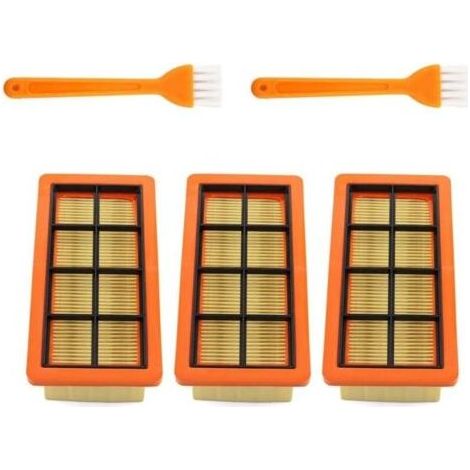 Pr Lot de 3 filtres plissés plats avec 2 brosse pour aspirateur à cendres Kärcher 6.415-953.0 AD2 AD3 AD4 Premium AD 3.000, AD 3.200 Robot Aspirateur Partie (1/4)