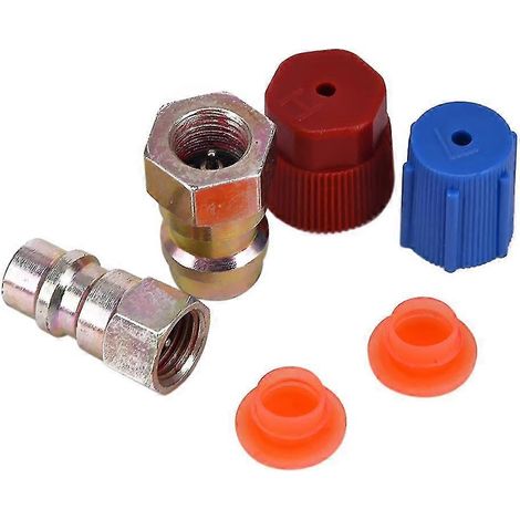 Adaptateur de conversion rapide pour vanne de conversion 1/4" AC R12 vers R134a, système de climatisation avec raccords haut/bas (1/4)
