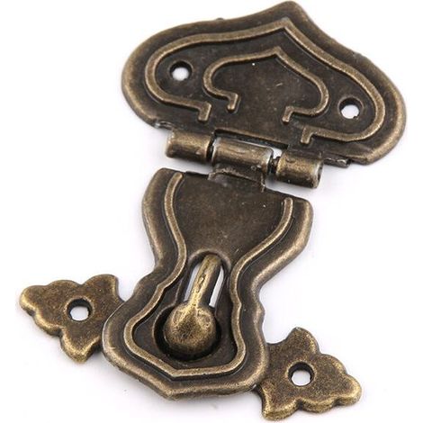 GU.B/bon Loquet décoratif pour meuble, boîte à bijoux - Style rétro - Avec verrou, Couleur bronze (1/5)