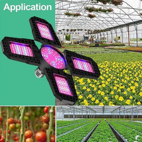 Lampe horticole LED à spectre complet E27 pour semis, culture hydroponique en serre, angle d'éclairage réglable ( ) (1/5)