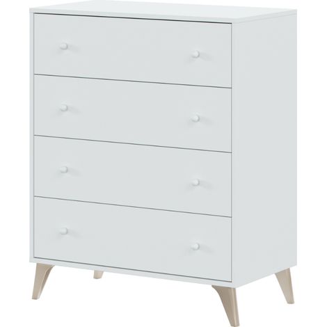Cómoda 95 cm blanco mate con 4 cajones – Pineto (1/5)