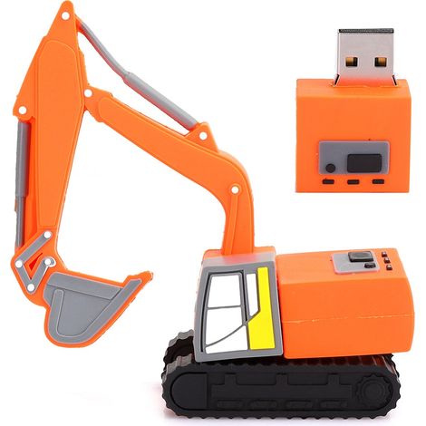 Clé USB en silicone 64 Go pour excavatrice, accessoires informatiques et réseau.