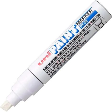 Uni-ball PAINT Marker PX30 weiß breite schräg zulaufende Spitze