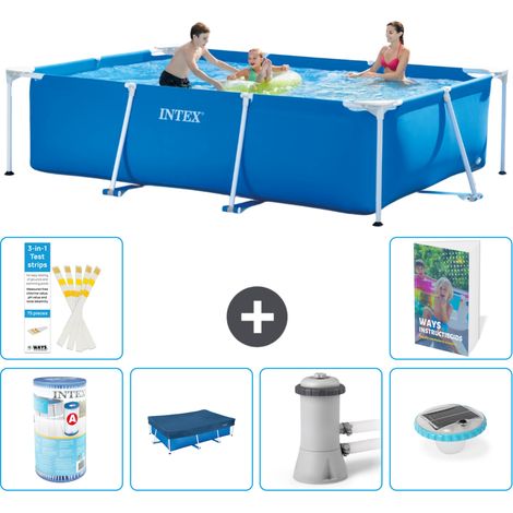 Rechteckiger Frame Pool - 300x200x75 cm - 7-teilig S100
